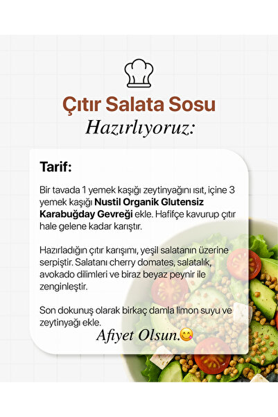 NUSTİL Glutensiz Ve Organik Karabuğday Gevreği 250g