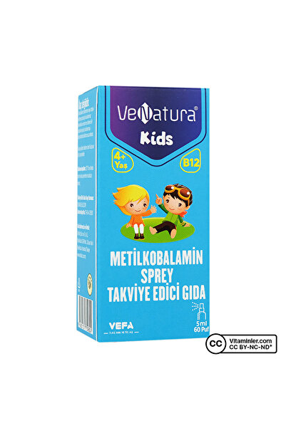 VeNatura Kids B12 Metilkobalamin Sprey 5 mL 60 Puff