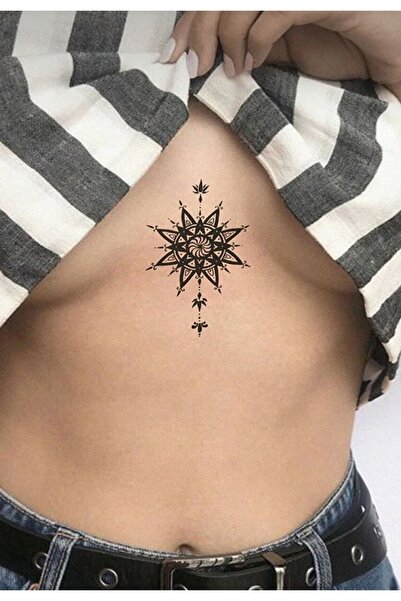 Be Best Unisex Mandala Göğüs Altı Geçici Dövme EB741