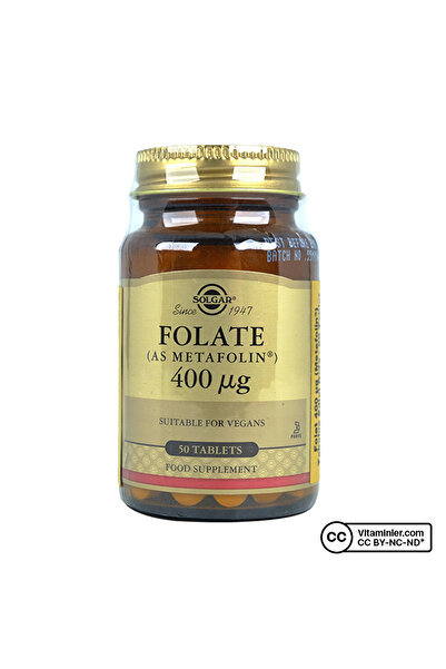 Solgar Folate (Metafolin®) 400 Mcg 50 Tablet