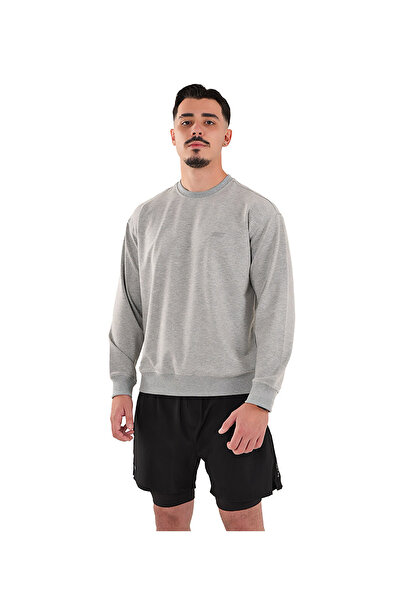 MUSCLECLOTH Basic Sweatshirt Gri Melanj