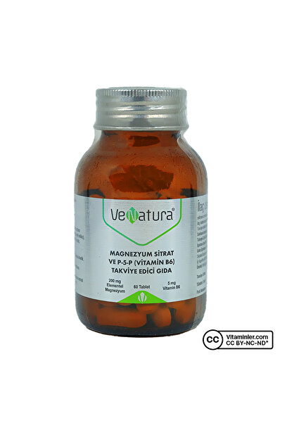 VeNatura Magnezyum Sitrat ve P-5-P (Vitamin B6) 60 Tablet