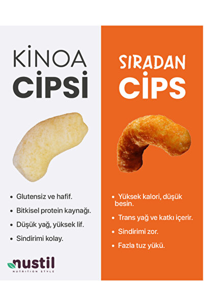 NUSTİL Sarımsaklı & Soğanlı Glutensiz Kinoa Cipsi 35g