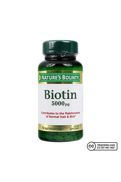 Nature's Bounty Biotin 5000 Mcg 72 Kapsül