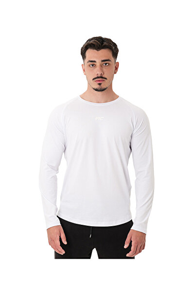 MUSCLECLOTH Elite Reglan Uzun Kollu T-Shirt Beyaz
