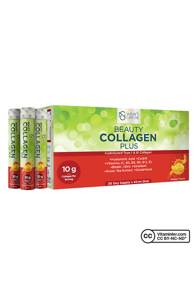 Nature's Supreme Beauty Collagen Plus 30 Shot (Tüp) x 40 mL Mango Aromalı