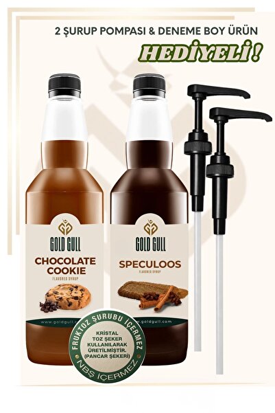 gold gull Speculoos & Çikolatalı Kurabiye Bisküvi Aromalı Kahve & Meyve Şurub...