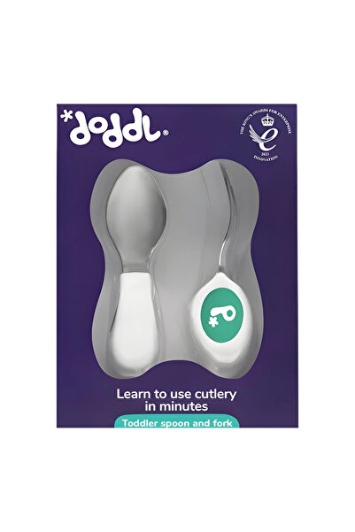 DODDL 1-5 Yaş Kaşık Çatal Seti 2.li //Aqua-yeşil