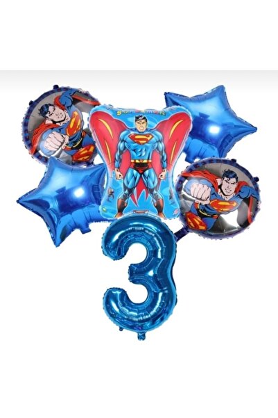 MFM Σετ μπαλόνια αλουμινόχαρτο Superman για 3 ετών 100 εκ.