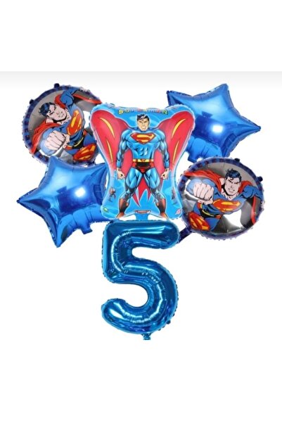 MFM Σετ μπαλόνια αλουμινόχαρτο Σούπερμαν 5 ετών 100 εκ.