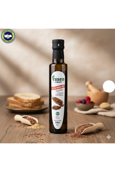 Essen Organik Organik Soğuk Sıkım Keten Tohumu Yağı 250 ml