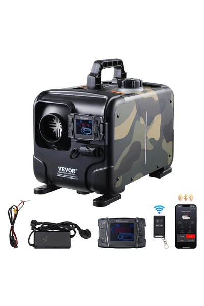 VEVOR Sirocou Diesel Heater 8kW 12-24V Portable for Car, Truck, Caravan, Patio