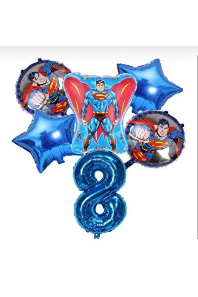 MFM Σετ μπαλόνια αλουμινόχαρτο Σούπερμαν 8 ετών 100 εκ.