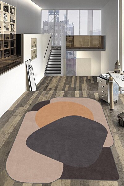 Decomia Home سجادة غرفة معيشة رقمية غير قابلة للانزلاق وقابلة للغسل وغير متما...