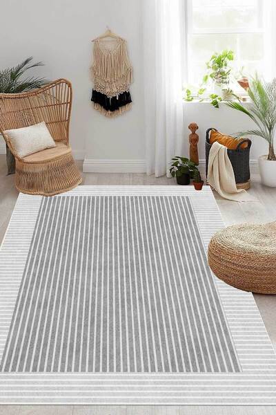 Decomia Home Covor digital anti-alunecare, lavabil, modern, cu dungi, pentru ...