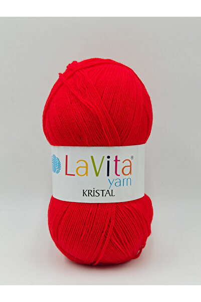 LaVita Yarn Kristal El Örgü İpi %100 Akrilik 100gr (3018 AL KIRMIZI)