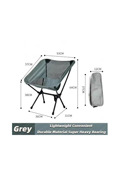 Campfit Katlanıp Taşınabilir Çok Hafif Balıkçı Sandalyesi Kamp Sandalyesi Sey...
