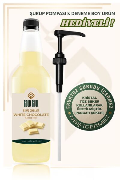 gold gull Beyaz Çikolata Aromalı Kahve Ve Meyve Şurubu 700 ml.
