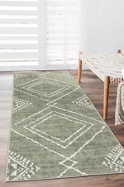 Decomia Home Dijital Kaymaz Yıkanabilir Kilim Desen Etnik Salon Halısı Mutfak...