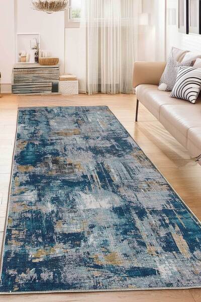 Decomia Home Dijital Kaymaz Yıkanabilir Salon Halısı Mutfak Halısı Koridor Ha...