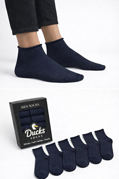 KaeLaurean Șosete pentru bărbați, 4 bucăți, din bumbac, fără elastic, albastr...