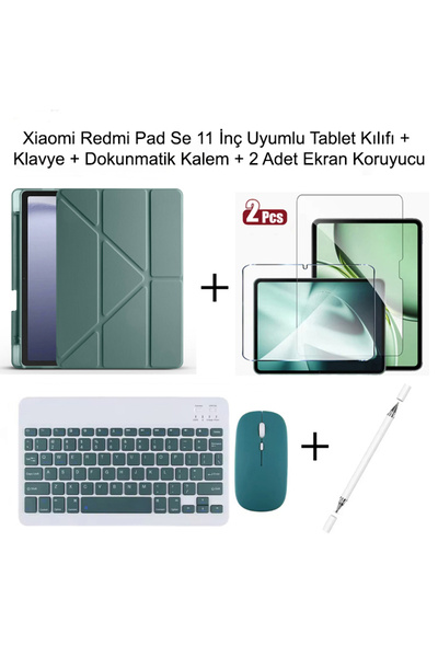 Yesnıce Xiaomi Redmi Pad Se 11 İnç Uyumlu Standlı Kılıf Ve Dokunmatik Kalem V...