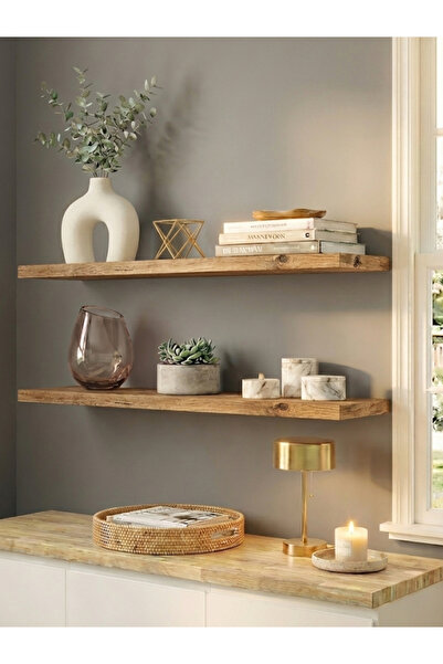 Free Home Premium MDF Ürün Geniş Duvar Rafı 2'li Set 70x15 cm Uçan Raf Gizli ...