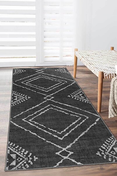 Decomia Home Dijital Kaymaz Yıkanabilir Kilim Desen Etnik Salon Halısı Mutfak...