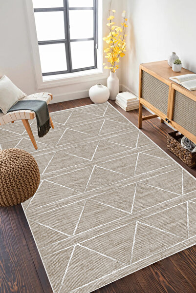 Decomia Home Digital Non-Slip Washable Nordic Coffee Mink Living Room Carpet ...