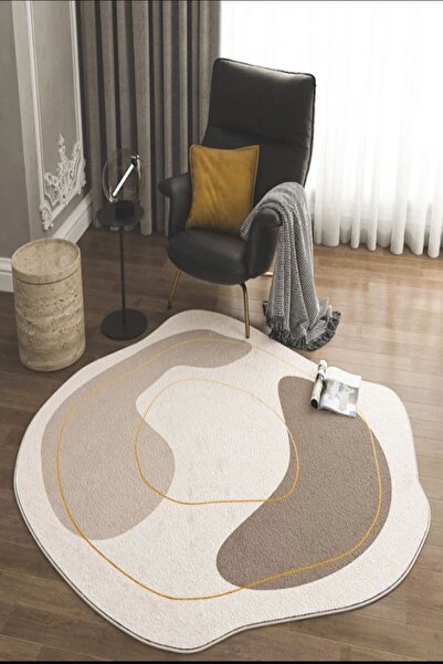 Decomia Home Dijital Baskı Yıkanabilir Kaymaz Taban Modern Salon Halısı Mutfa...