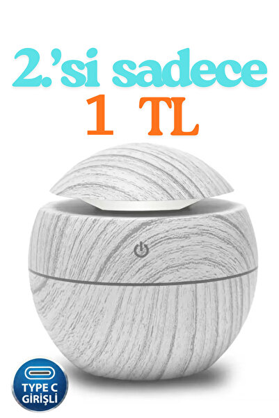 PRİME HOME Oval 200ml Hava Nemlendirici - 7 Renk RGB Işıklı Difüzör - Type-C ...