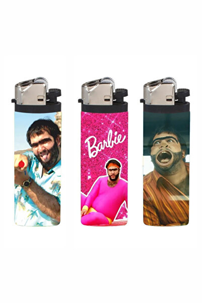 SARANG 3 Adet Barbi Recepp Ivedik Baskılı Klasik Çakmak