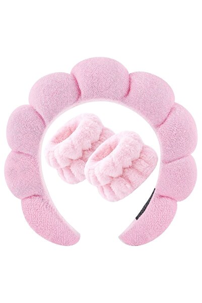 YOYOSO مجموعة عصابة رأس وسوار للكاحل باللون الوردي