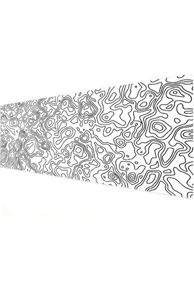 KlasseGear Pro White Map Lines 100x50 Cm Xxxl Gaming Oyuncu Mouse Pad Mousepad