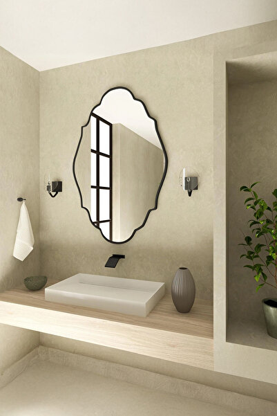 Fawdecor Ahşap Çerçeveli Modern Dekoratif Duvar Aynası