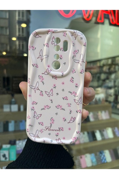 OVADA XIAOMI REDMI NOTE 8 PRO Uyumlu Kamera Korumalı Dalga Kenarlı Flowers Ba...