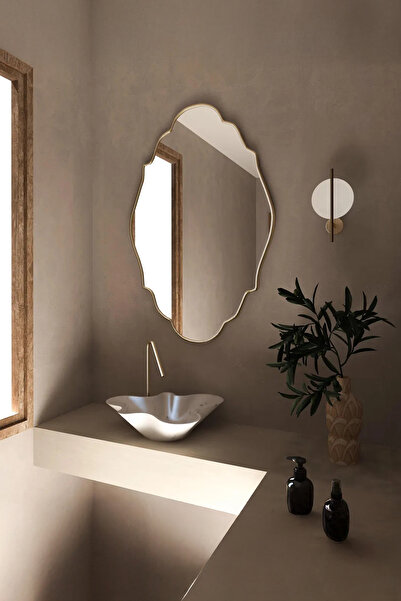 Fawdecor Ahşap Çerçeveli Modern Dekoratif Duvar Aynası