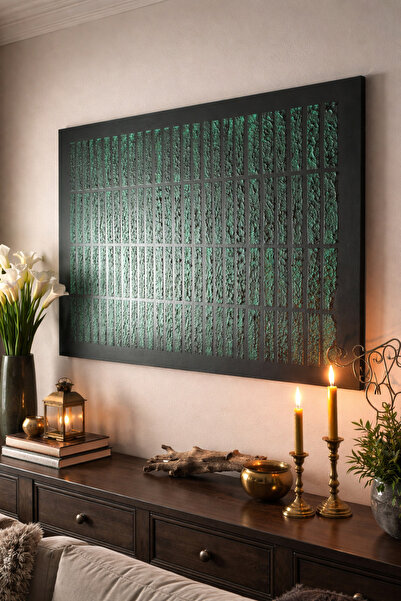 ArTiz Home Dokulu Alçı Tablo El Yapımı 3 Boyutlu Kabartma Tablo (Kayıp Yazıt)