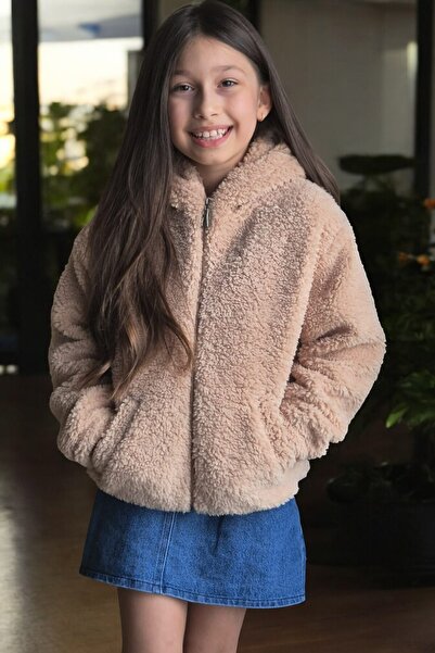 QUB CLUB Jachetă căptușită cu pluș pentru copii unisex, mărimea 1 mare, puteț...