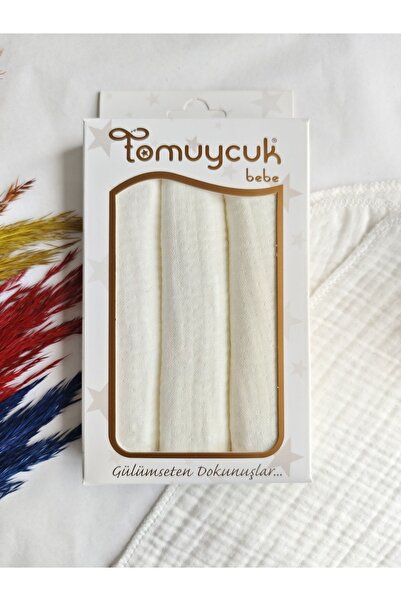 Tomuycuk 3 Pack Baby Mouth Wipes 100% Cotton 4 Layers Muslin Fabric Multi-Pur...