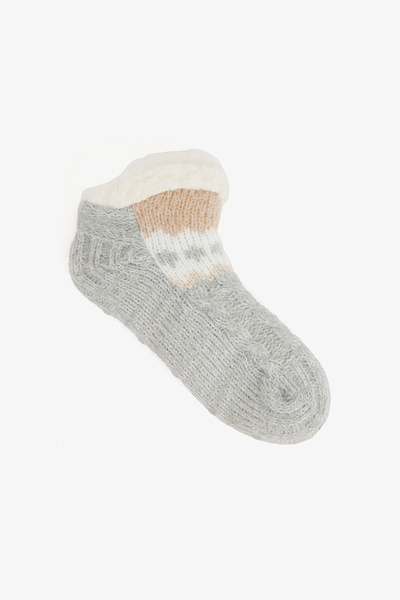 Penti Light Gray Cozy Knitwear Home Slippers