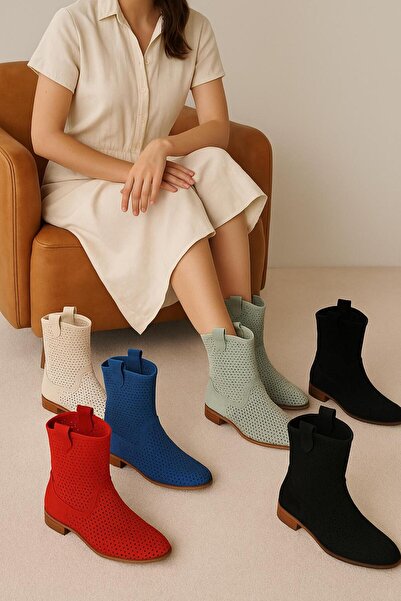 37Numara BÜYÜK NUMARA KADIN YAZLIK BOT KISA ÖKÇE 41-42-43-44-45 KIRMIZI SÜET