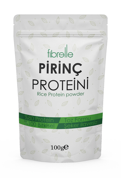 Fibrelle Pirinç Proteini Tozu 100gr // Yüksek Protein Oranı // %80 Protein