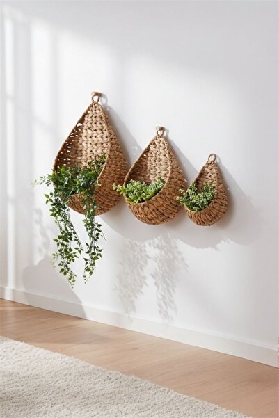 Bayev Favorite 9098 Wicker Weave 3-Piece Decorative Hanging Flower Pot Basket...