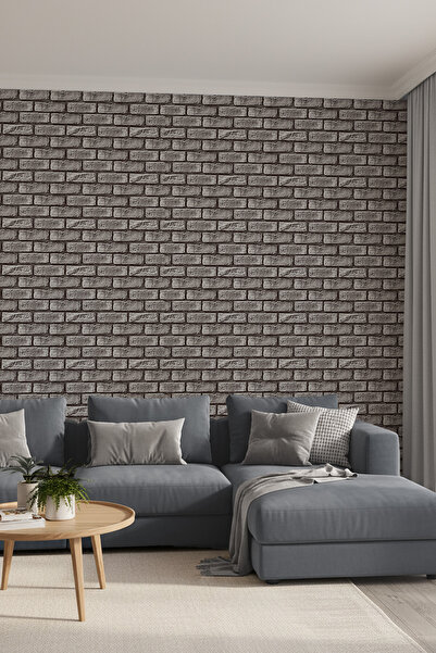 dreamwall 3 Boyutlu Tuğla Desenli Silinebilir Sağlık Dostu Tekstil Duvar Kağıdı