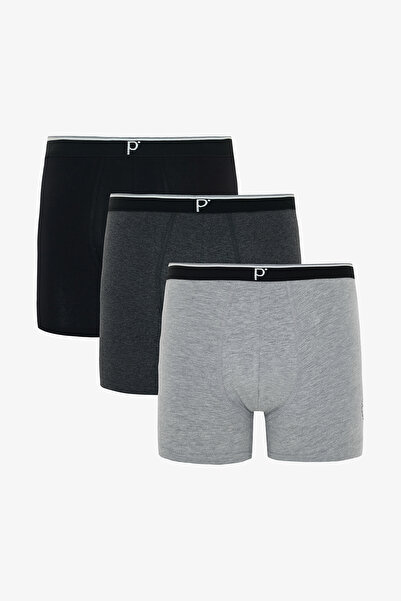 Penti Erkek Flag Sloganlı Organik 3'lü Boxer