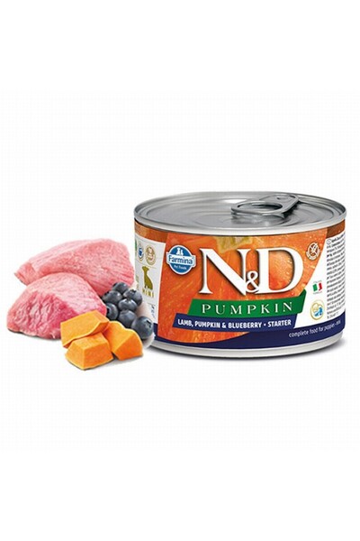 N&D Pumpkin Balkabaklı Kuzulu Yaban Mersinli Mini Starter Küçük Irk Tahılsız ...