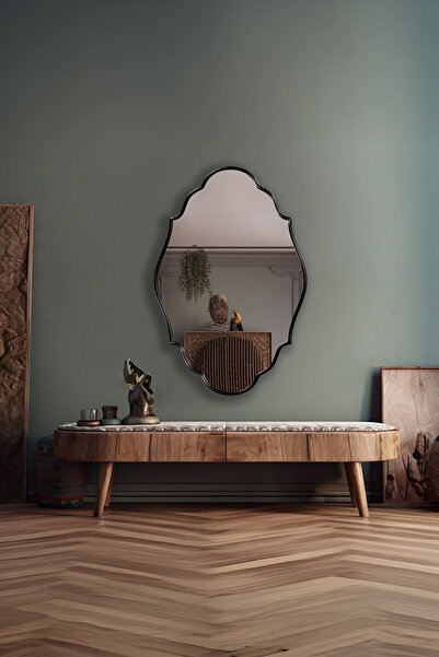 Fawdecor Ahşap Çerçeveli Modern Dekoratif Duvar Aynası