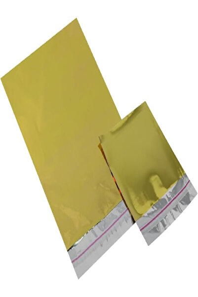 KENT Pungă Cadou Metalizată Bandă Auriu 20x35 Cm 100 Bucăți