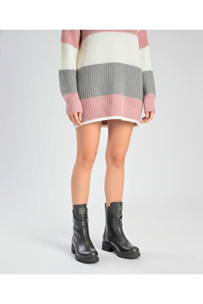 37Numara أحذية نسائية من الجلد الأصلي بمقاسات كبيرة 41-42-43-44-أسود من دريري